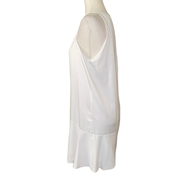 NWT Parker Ivory Cream Crosby Keyhole Cutout Ruffle Shift Tunic Mini Dress - M - Picture 5 of 15